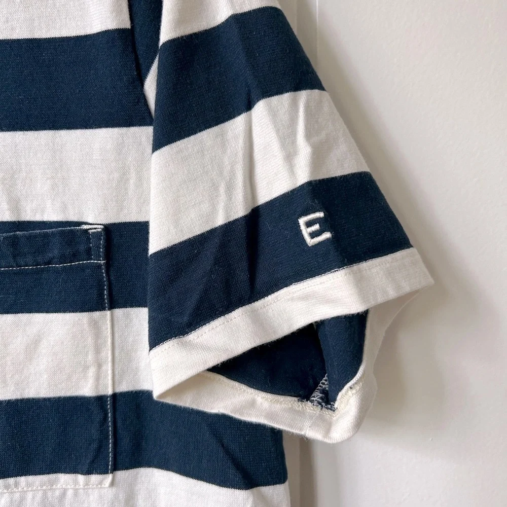 Everlane Organic Cotton Weekend Tee Dress - Navy / Canvas, size Medium - Picture 4 of 5